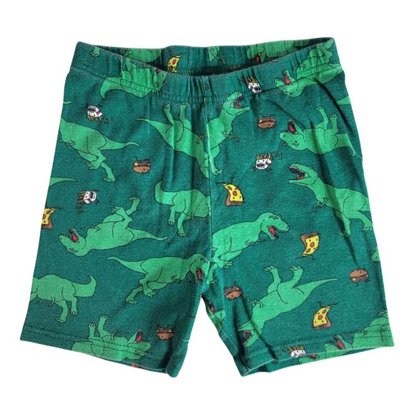 2/$15 Children's Place PJ Set Green Size 8 T Rex Dino Frenzy Shorts Short Sleeve - Picture 7 of 9
